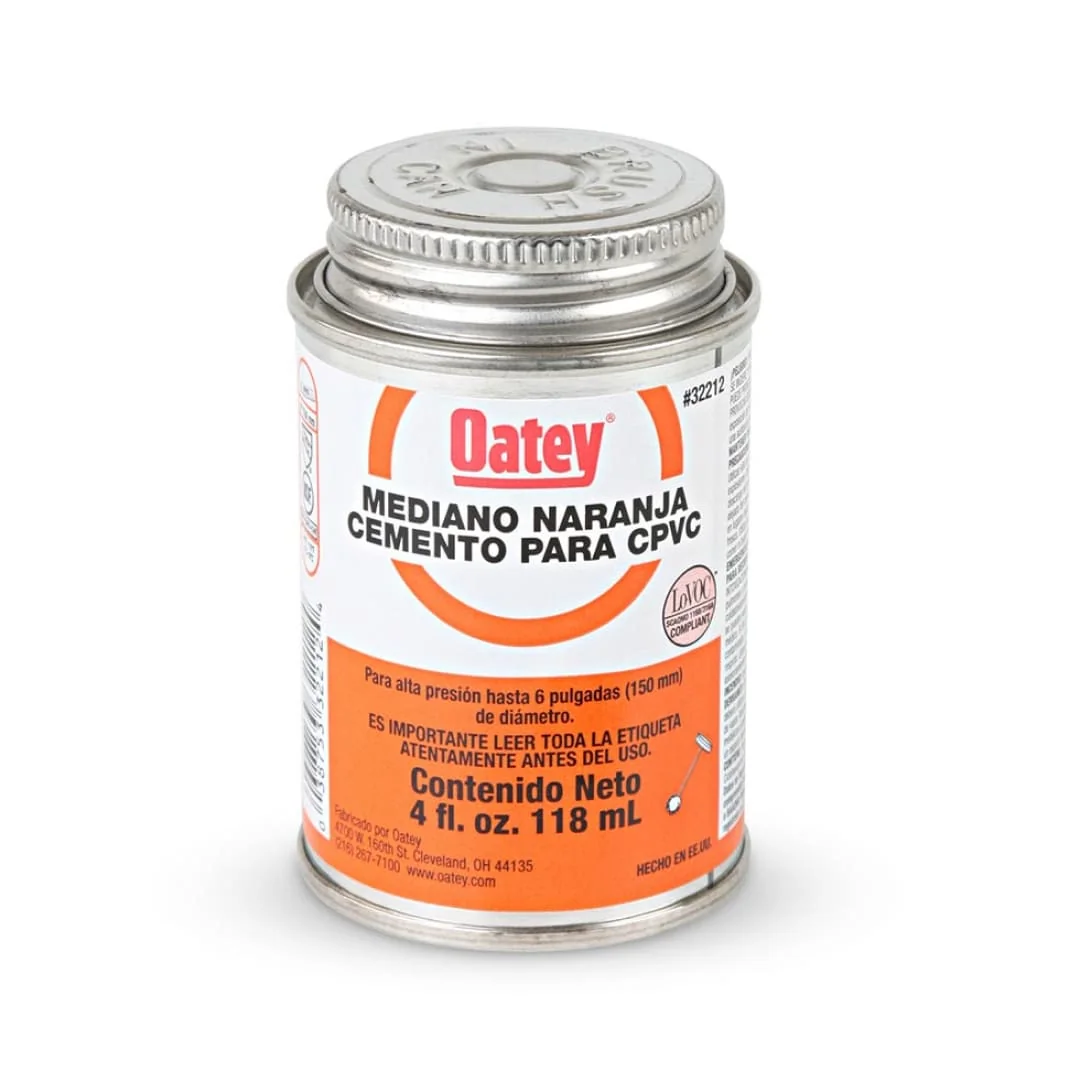 Pegamento Cpvc Medio Naranja 4 Onzas (1/32 Gln)