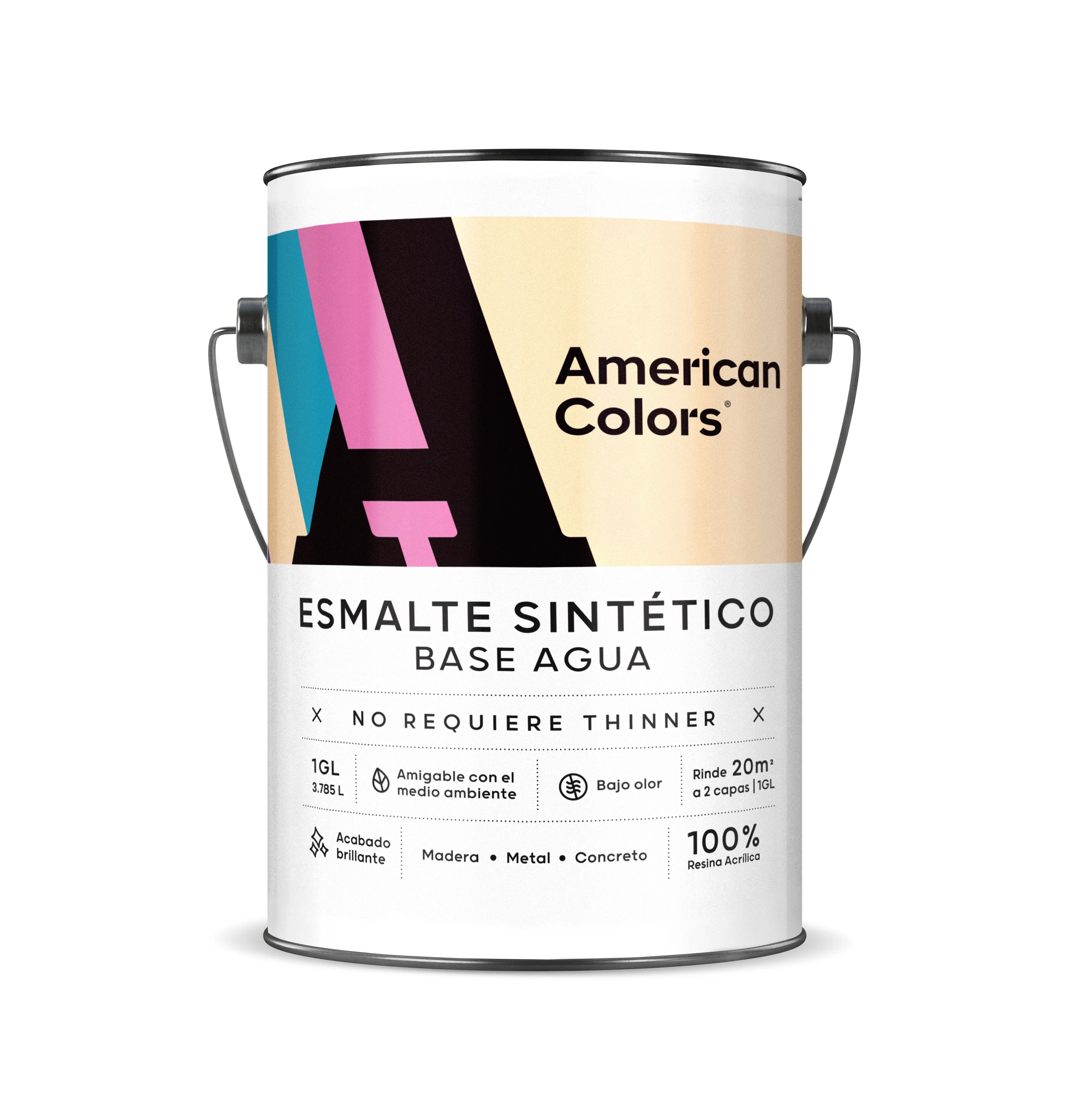 Esmalte Al Agua American Colors Base Lleno 1 Gl