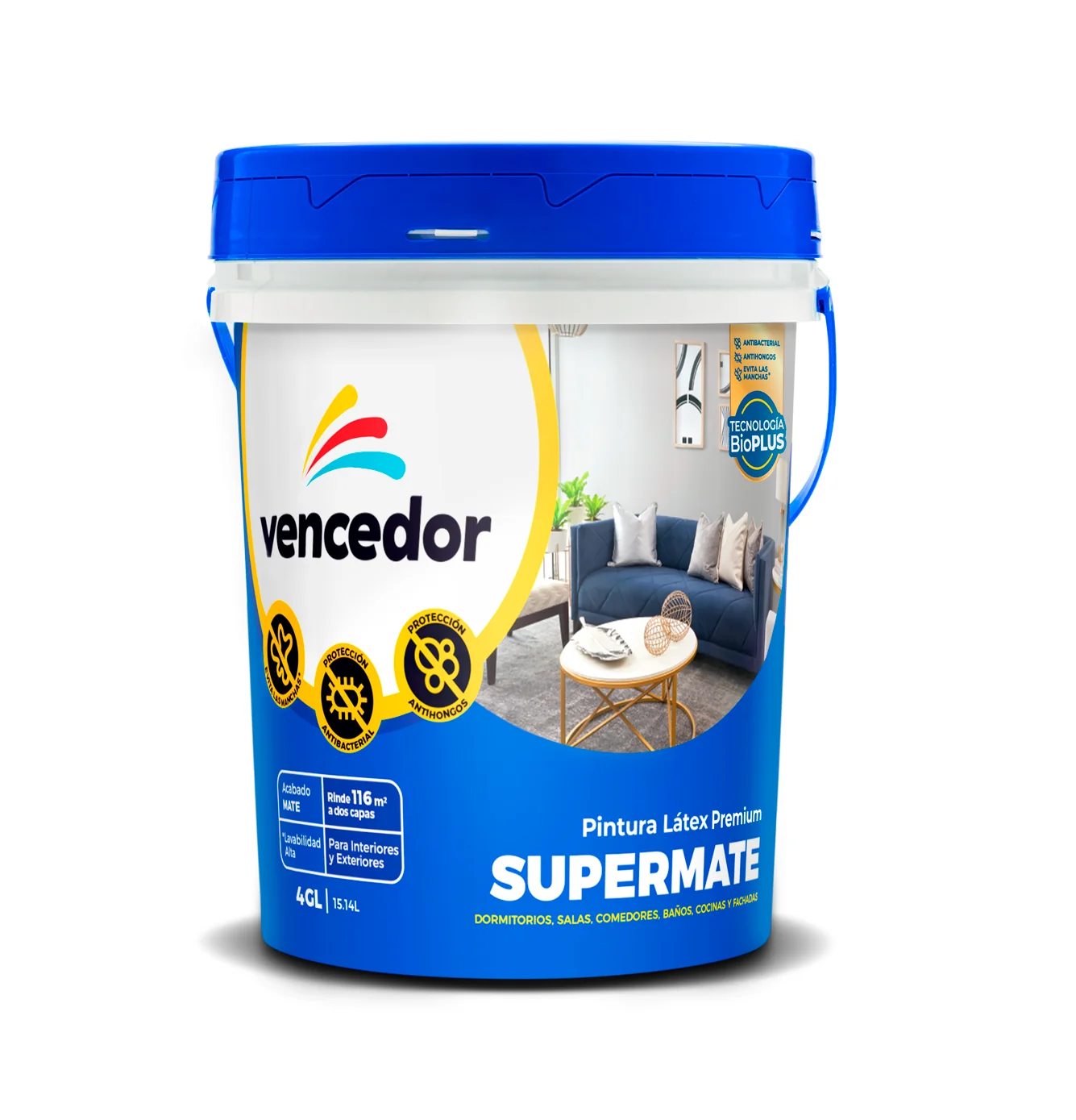 Supermate Tri Acc Vencedor Base Pastel 4 Gl