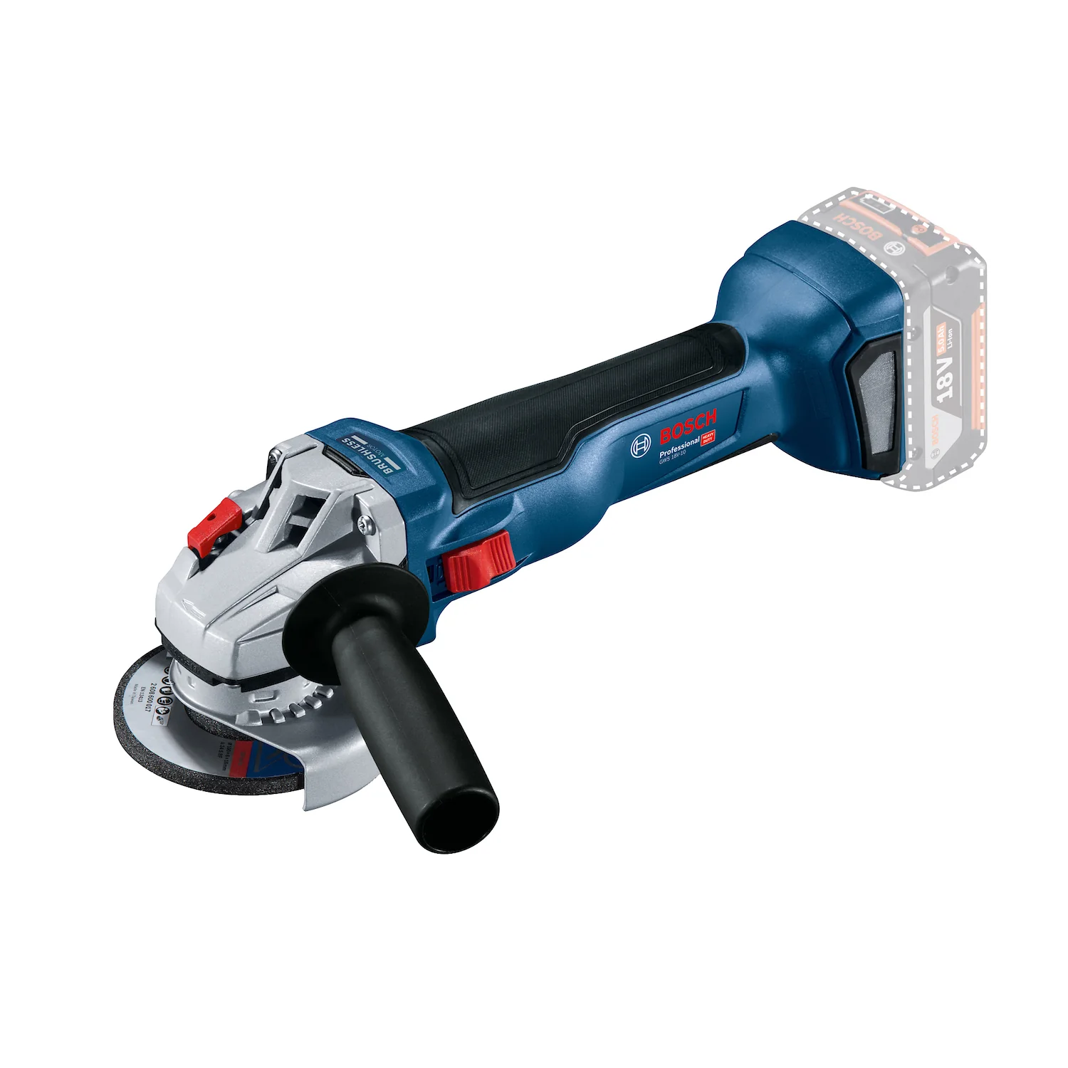 AMOLADORA INALÁMBRICA GWS 18V-10 Baretool 18V [0601.9J4.0E0-000]