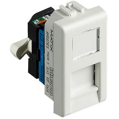 Toma Utp Rj45 Cat. 6 Matix 1 Mod. Blanco